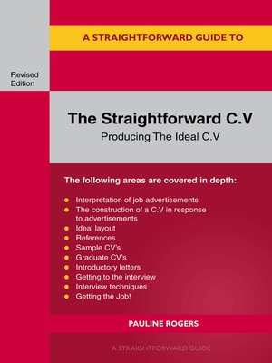 cover image of The Straightforward C.V.